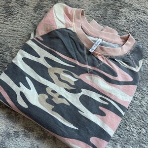 Z SUPPLY Camouflage Shirt - Pink, Black, and Cream